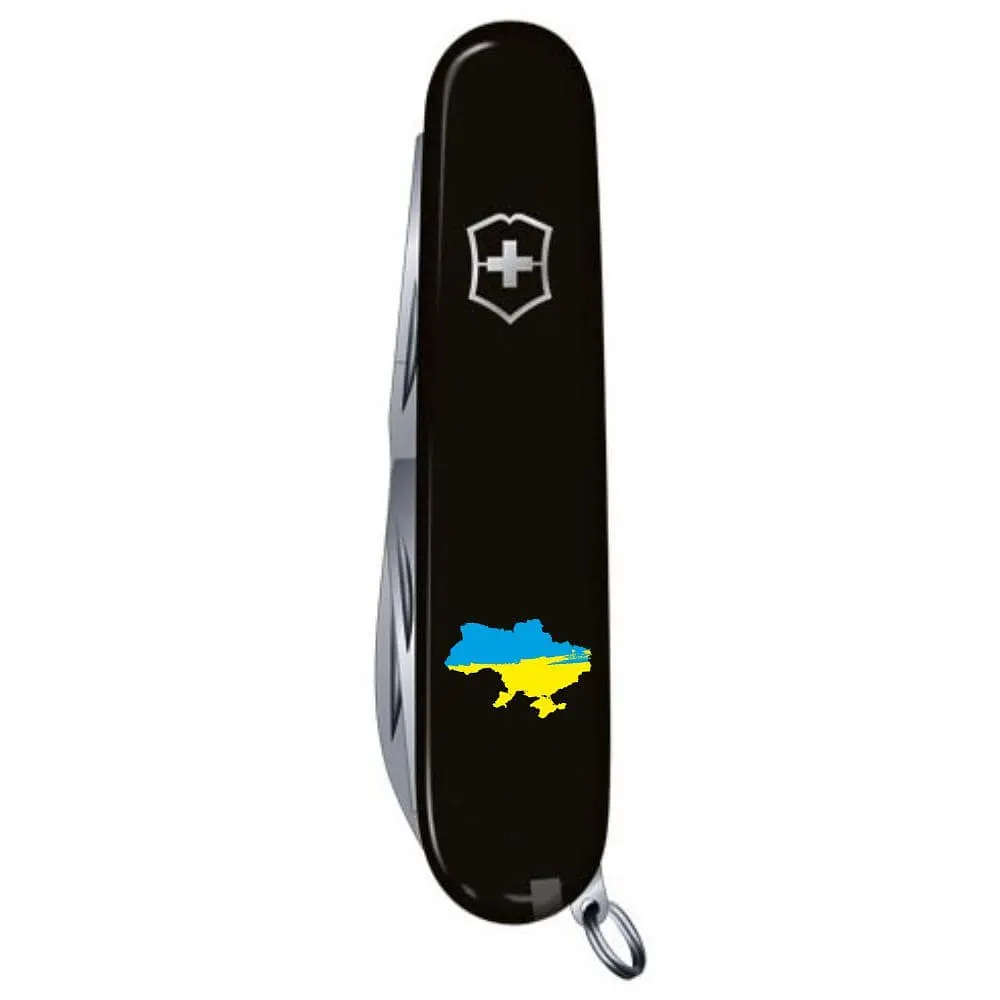 Ніж Victorinox Spartan Ukraine 91мм 12функ чорн Мапа України син-жовт. - фото 4