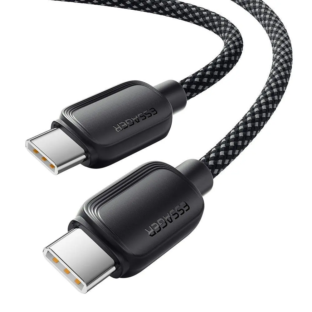 Кабель Essager Breeze USB Type-C - USB Type-C (M/M), 100W, 2 м Black (EXCTT1-WLA01-P) - фото 3