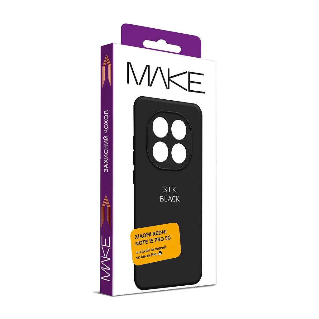 Чохол MAKE Xiaomi Redmi Note 15 Pro 5G Silk Black - фото 3