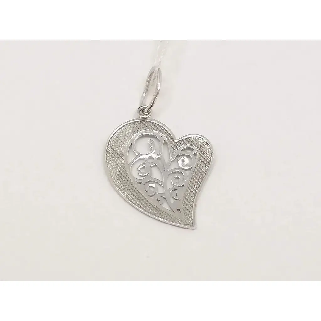 Золота підвіска Столична Ювелірна Фабрика Серце з алмазною гранню. 422387Б - фото 3