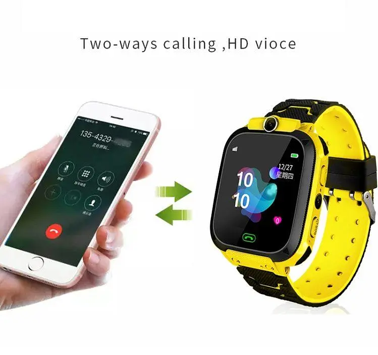 Дитячий смарт годинник-телефон Lemfo Q9S з сім картою, GPS трекером, 4G LTE, відеодзвінками, прослушкою та кнопкою SOS Жовто-чорний - фото 4