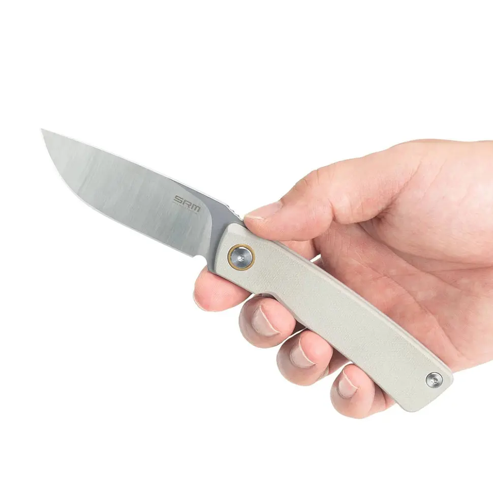 Ніж складаний кишеньковий SRM Air 105M-GK (7.5 см) 14C28N / G10 білий - фото 8