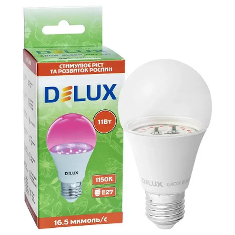 Лампочка Delux GROW BL 60N 11 Вт 230В E27 (90023253) - фото 4