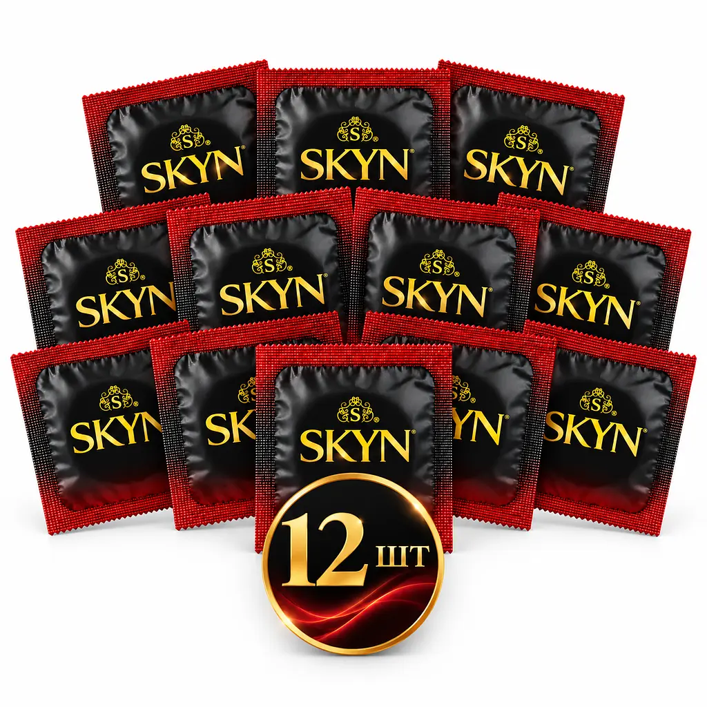 Презервативи SKYN Intense Feel 12 шт — безлатексні з точковою текстурою, максимум відчуттів поштучно