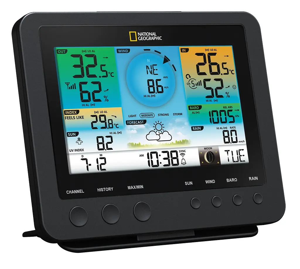 Метеостанція National Geographic WIFI Colour Weather Center 7-in-1 Sensor (9080600) - фото 2