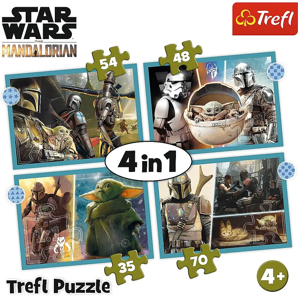 Пазли Trefl 4 в 1 Мандалорець Зоряні війни - фото 6