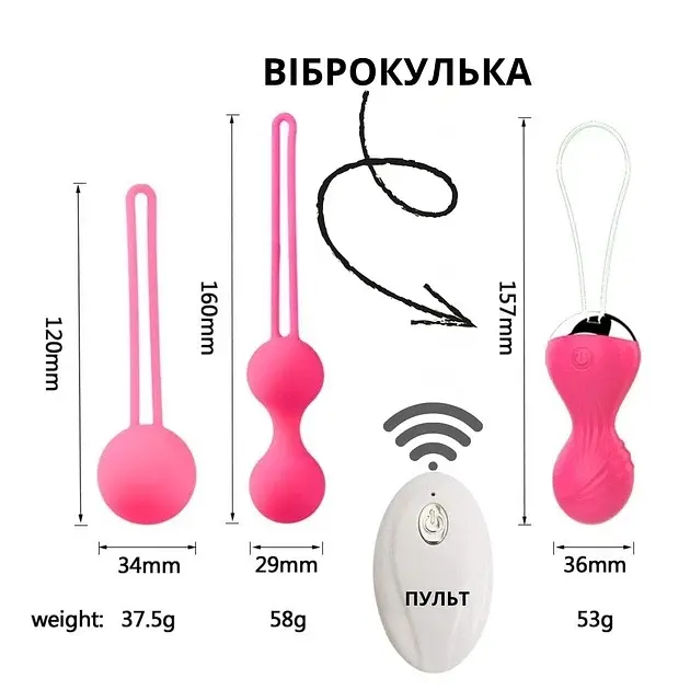 Набор вагинальных шариков I'MCUM Kegel Secret System Розовые 3 шт (IM-KGE203) - фото 7