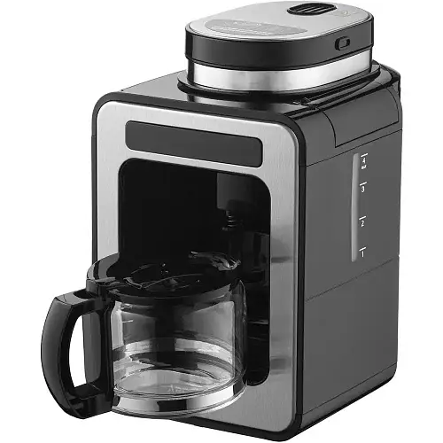 Кофеварка Ardesto FCM-DG064, Black/Inox, 600 Вт, капельная, резервуар 0,5 л, зерно + молотый кофе, дисплей - фото 3