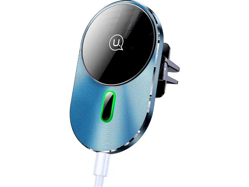 Автомобільний тримач для смартфона USAMS US-CD170 Magnetic 15W Grey (CD170DZ01)