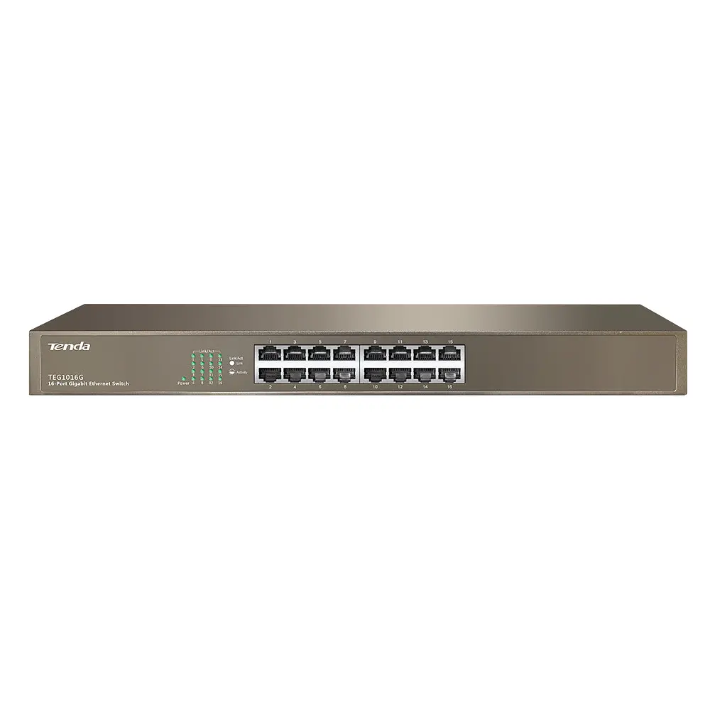 Комутатор TENDA TEG1016G 16port 10/100/1000/BaseT rackmount 19 - фото 4