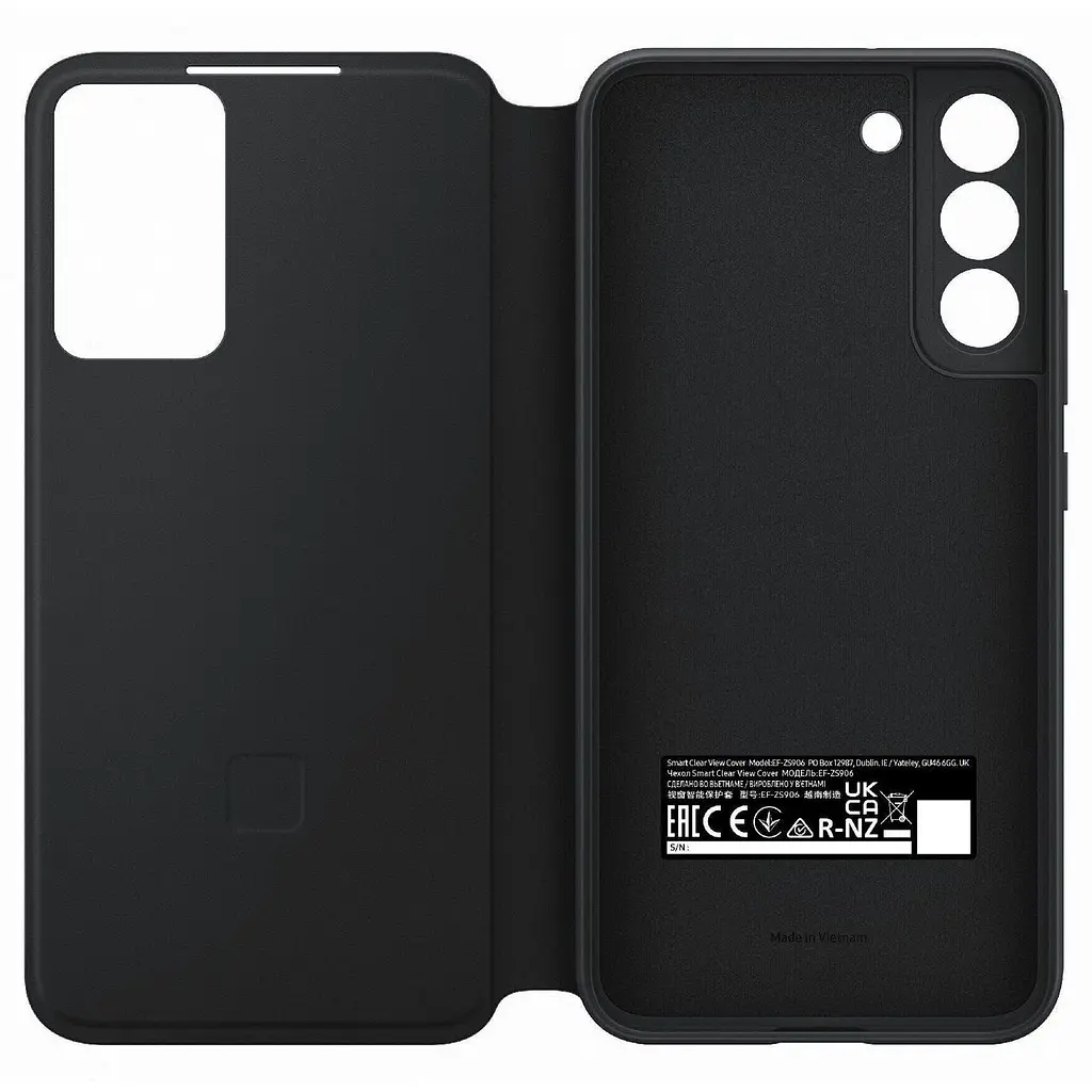 Оригінальний чохол-книжка для Samsung Galaxy S22 Plus Smart Clear View Cover Чорний EF-ZS906CBEGRU S906 - фото 5