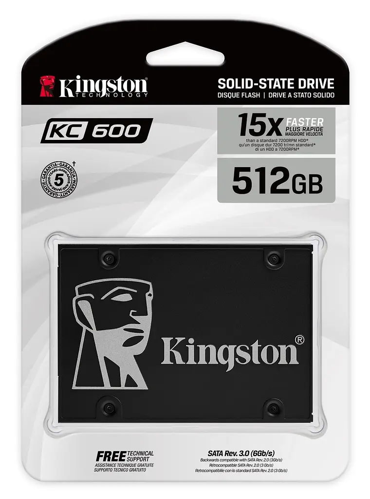 Накопичувач SSD 512GB Kingston KC600 2.5 SATAIII 3D TLC (SKC600/512G) - фото 4