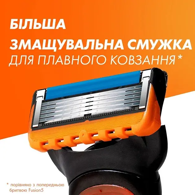 Подарунковий набір: Станок для гоління чоловічий Gillette Fusion5 з 1 змінним картриджем + Гель для гоління Gillette Fusion5 для чутливої шкіри 200 мл - фото 5