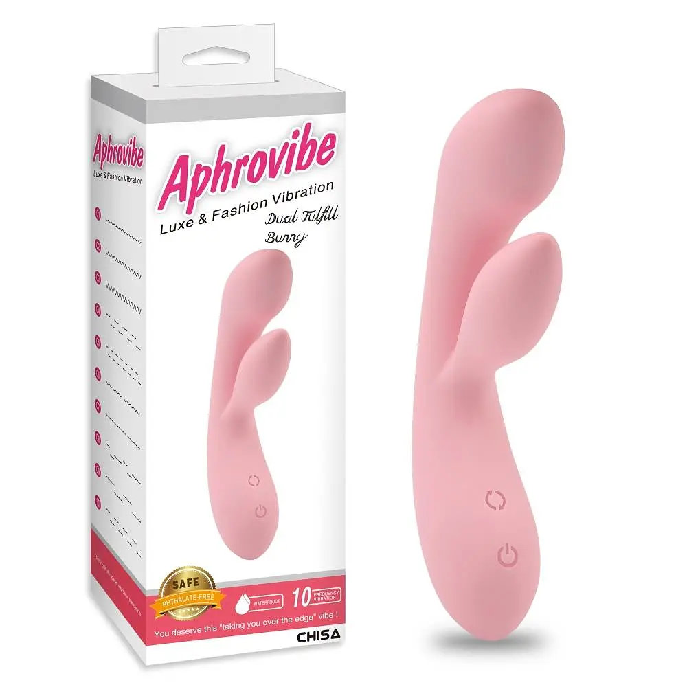Вибратор-кролик Aphrovibe Dual Fulfill Bunny 20.5 см розовый - фото 2