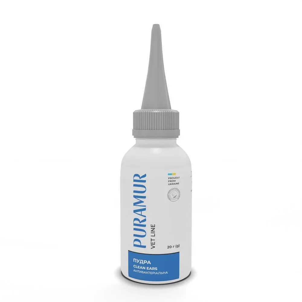 Пудра для собак та котів Puramur Clean Ears антибактеріальна 20 г (арт.PR243483)