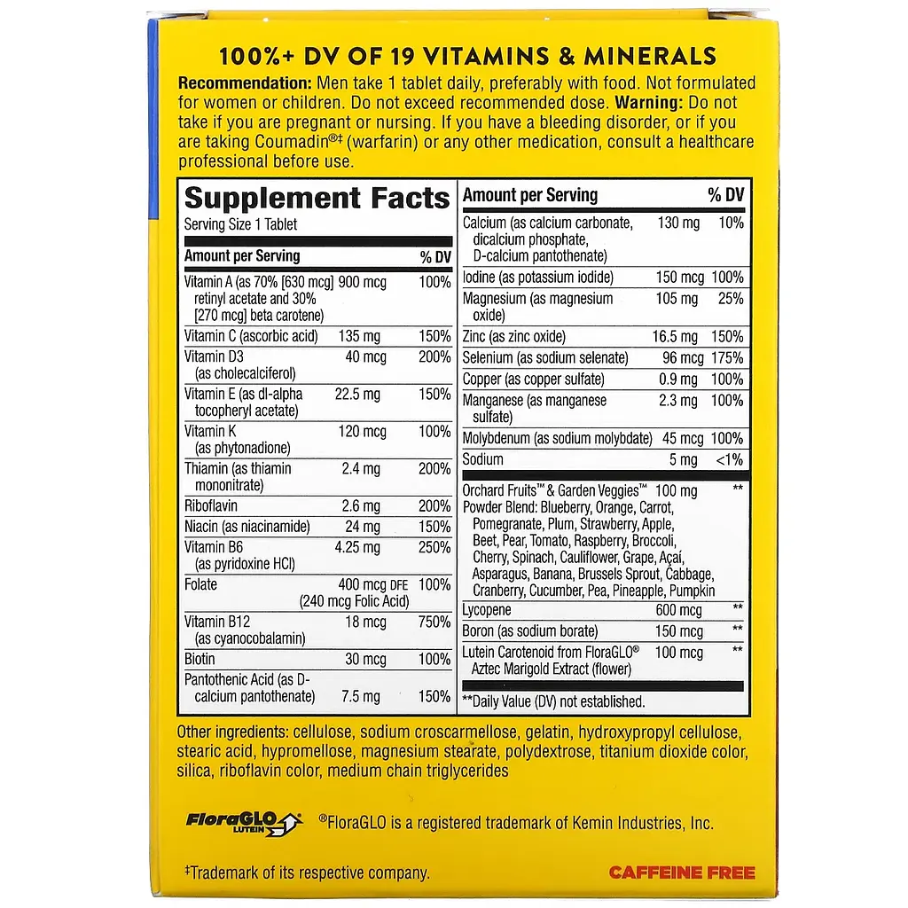 Мультивитаминный комплекс для мужчин Nature's Way Alive! Men's Energy Complete Multivitamin 50 таблеток - фото 2