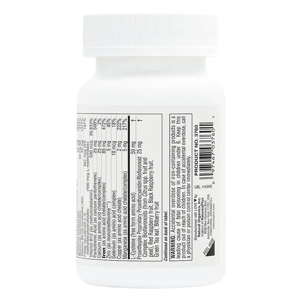 Хелатне залізо Natures Plus Hema-Plex Jar, 30 таблеток - фото 3