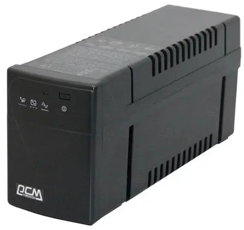 Джерело безперебійного живлення PowerCom BNT-800AP Black, 800 ВА, 480 Вт, лінійно-інтерактивний, AVR, 2 розетки (IEC), захист RJ45