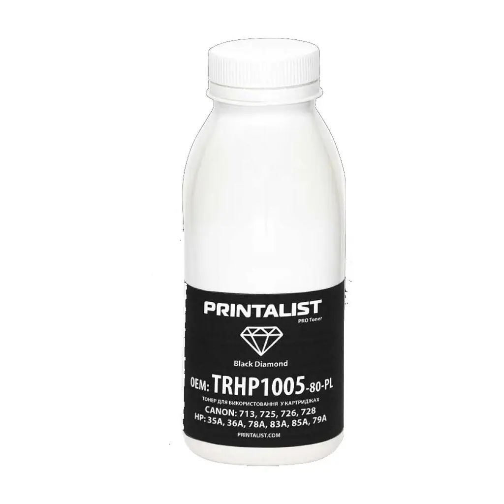 Тонер HP LJ P1005/1006/1505, 80г Black Printalist (TRHP1005-80-PL)