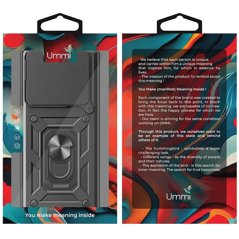 Чохол Ummi Camshield Serge Ring для Xiaomi 15T Чорний / Black - фото 4