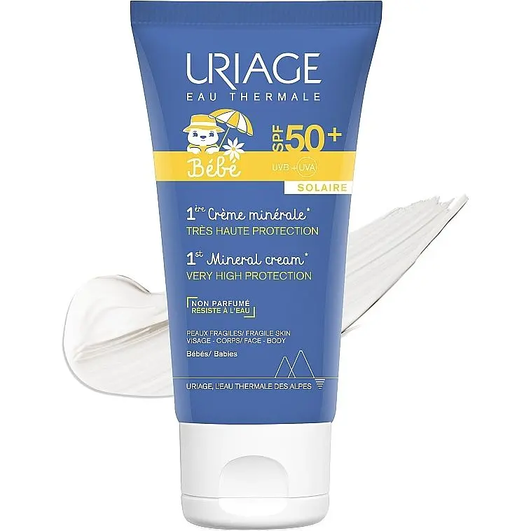 Сонцезахисний крем для обличчя Uriage Веве SPF50+ 1-й мінеральний 50 мл - фото 3