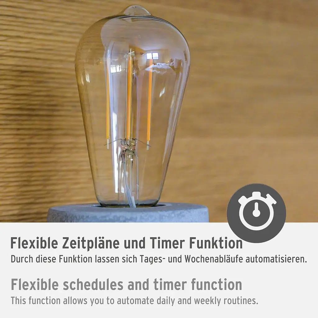 Вінтажна лампочка Brennenstuhl Connect WiFi Filament LED Lamp Edison (вінтажна лампочка, сумісна з Amazon Alexa та Google Assistan - фото 5
