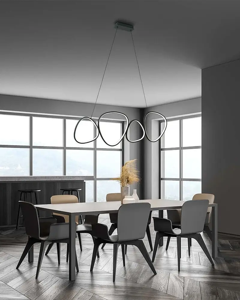 Подвесной светильник, люстра Goldlux 334046 Petra LED 1x48W 4000K 7400Lm IP20 черный - фото 3