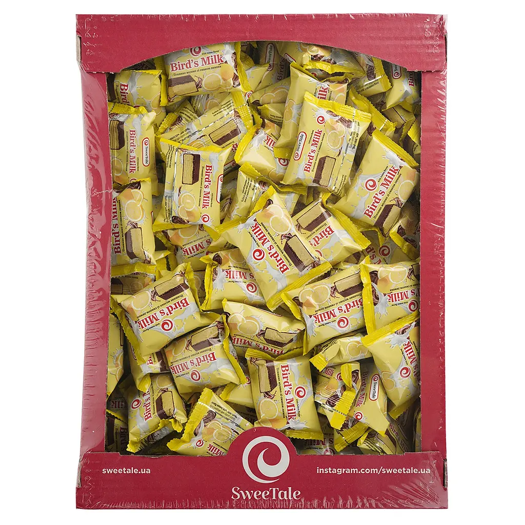 Уцінка. Цукерки глазуровані SweeTale Пташине молоко зі смаком лимону зі збивним корпусом 3 кг