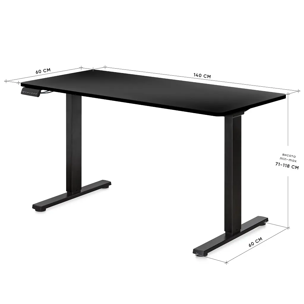 Комп'ютерний стіл Mealux PowerDesk Duo Black (EVO-242 Duo B/B) - фото 3