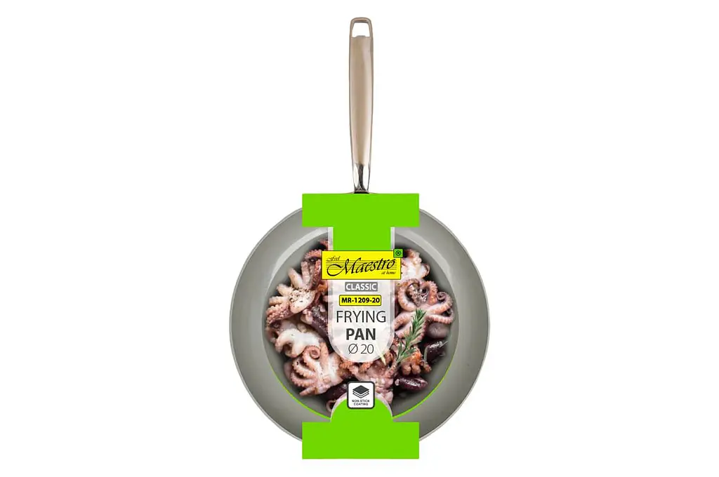 Сковорода антипригарна Maestro MR-1209-20 діаметр 20 см Ceramic алюміній - фото 4