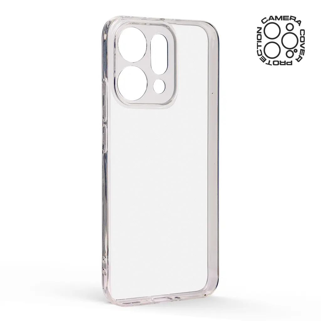 Прозрачный чехол для OPPO Reno14 5G с защитой камеры, тонкий, силиконовый, бесцветный, ударостойкий, противоударный бампер c закрытой камерой, ArmorStandart (ARM87140) - фото 2