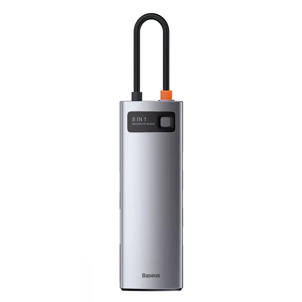 USB-Хаб Baseus USB-C Metal Gleam Series 8in1 Grey (CAHUB-CV0G) - фото 3