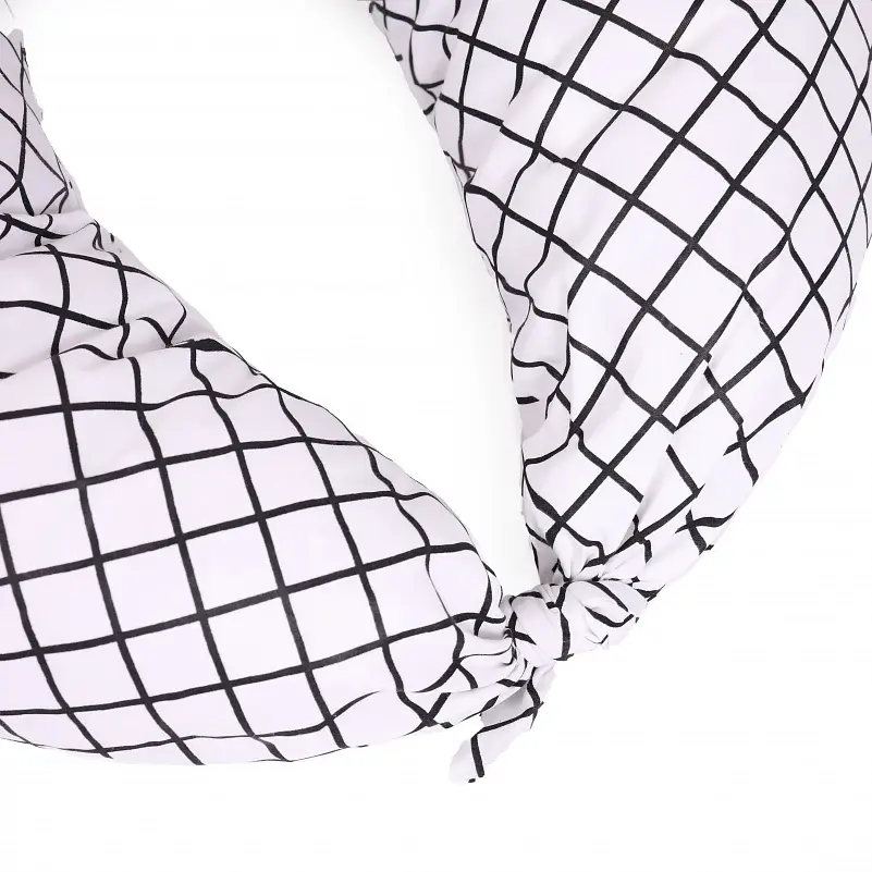 Подушка для беременных и кормления MirSon №5022 Color Line Martinhi 30х170 см черно-белая (2200010969832) - фото 2