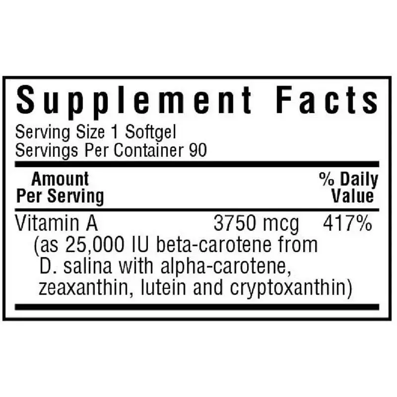 Бета-каротин Bluebonnet Nutrition натуральный 3750 мкг 90 капсул - фото 2