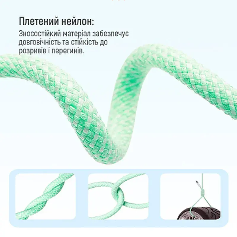 Дата кабель USB-C to Lightning 1.0m 27W green ColorWay (CW-CBPDCL061-G) - фото 9