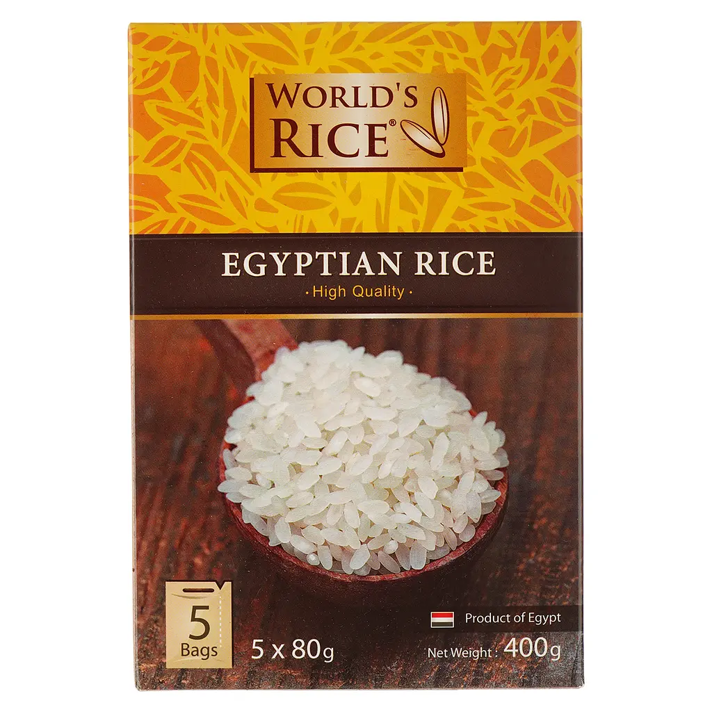 Уцінка. Рис World's Rice Єгипетський 400 г (5 пакетів по 80 г) (476242)