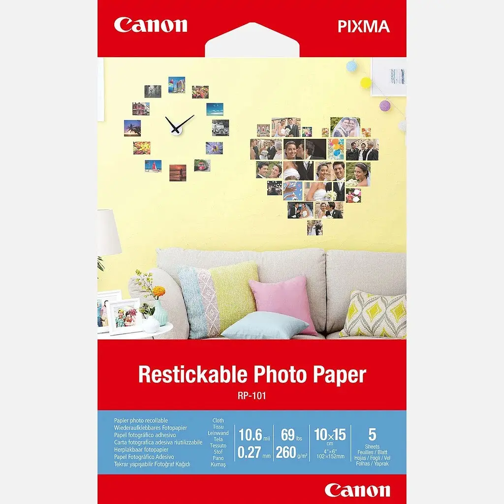 Фотопапір Canon RP-101 10x15 Photo Paper Restickable 5pcs (3635C002)