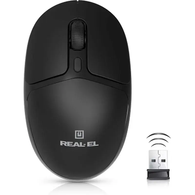 Мишка REAL-EL RM-335W Wireless Black (EL123200055)
