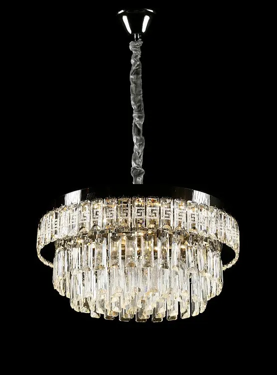 Хромована кришталева люстра Splendid Ray L2211/500/5+LED (CR) з пультом та 3 режимами світла - фото 4