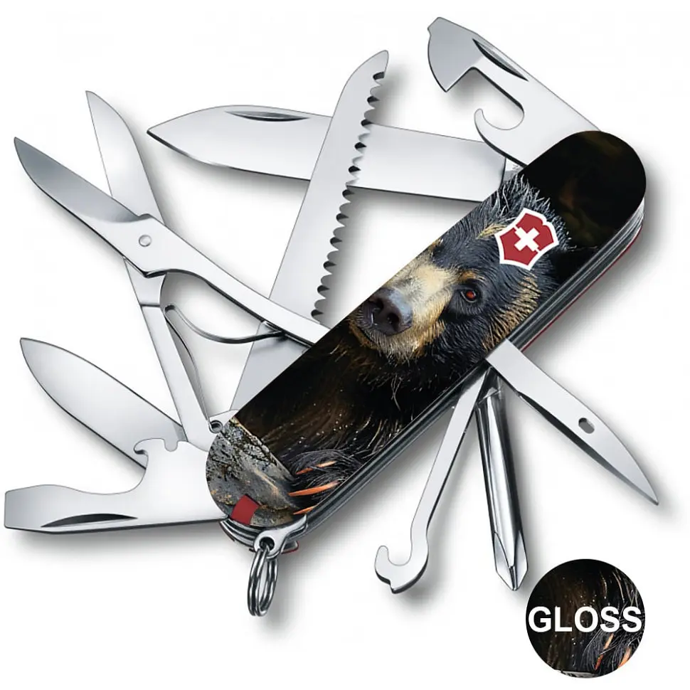 Ніж Victorinox Fieldmaster Animal 91мм 15функ Чорний ведмідь - фото 2