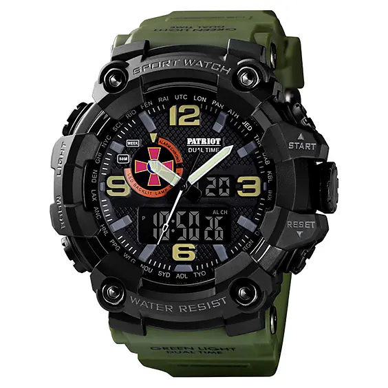 Наручные часы мужские 002AGSU ЗСУ Зеленые + Коробка Patriot acs0031075 - фото 7
