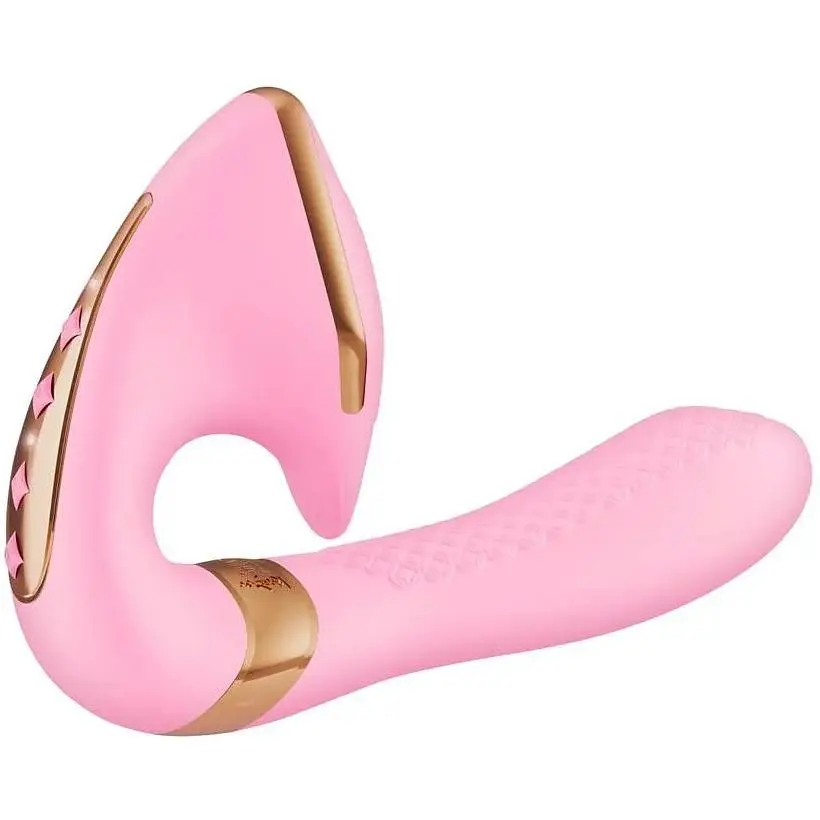 Вагінально-кліторальний вібратор Shunga Soyo Light Pink - фото 2