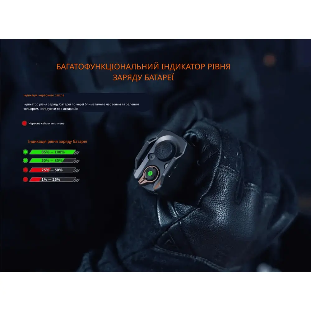 Ліхтар тактичний з червоним світлом Fenix TK35R 5800 лм | Лімітована серія - фото 9