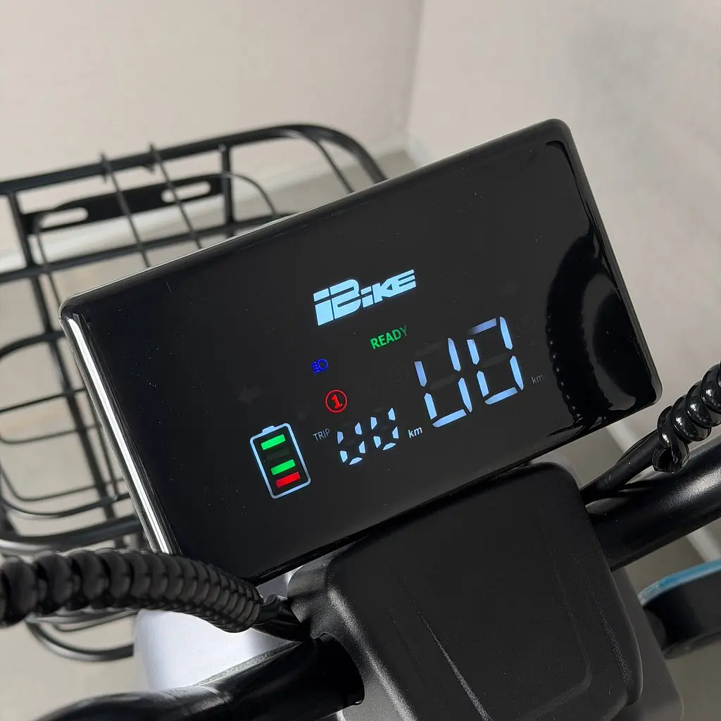 Электровелосипед EVOBIKE Nova S 500W 48V 12Ah с 2 сиденьями, корзиной и поворотниками, простой и надежный для города и села, графитово-серого цвета - фото 3
