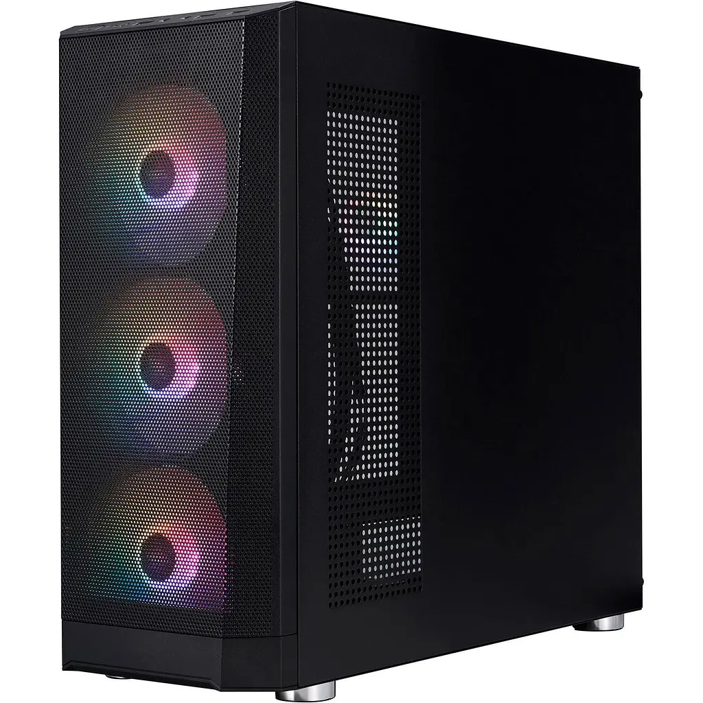 Корпус 1stPlayer X5-BK-4F1 Black [146449] - фото 2