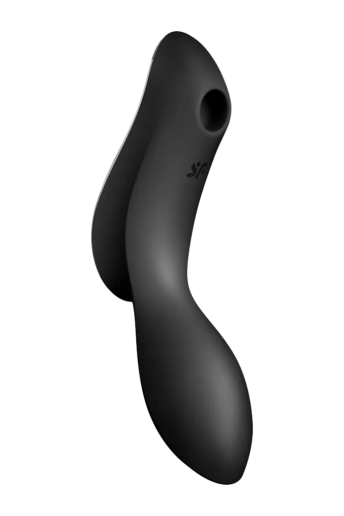 Стимулятор Satisfyer Curvy Trinity 2 Вакуумный клиторальный и массажер для точки G, 16.8х3.8 см чёрный - фото 6