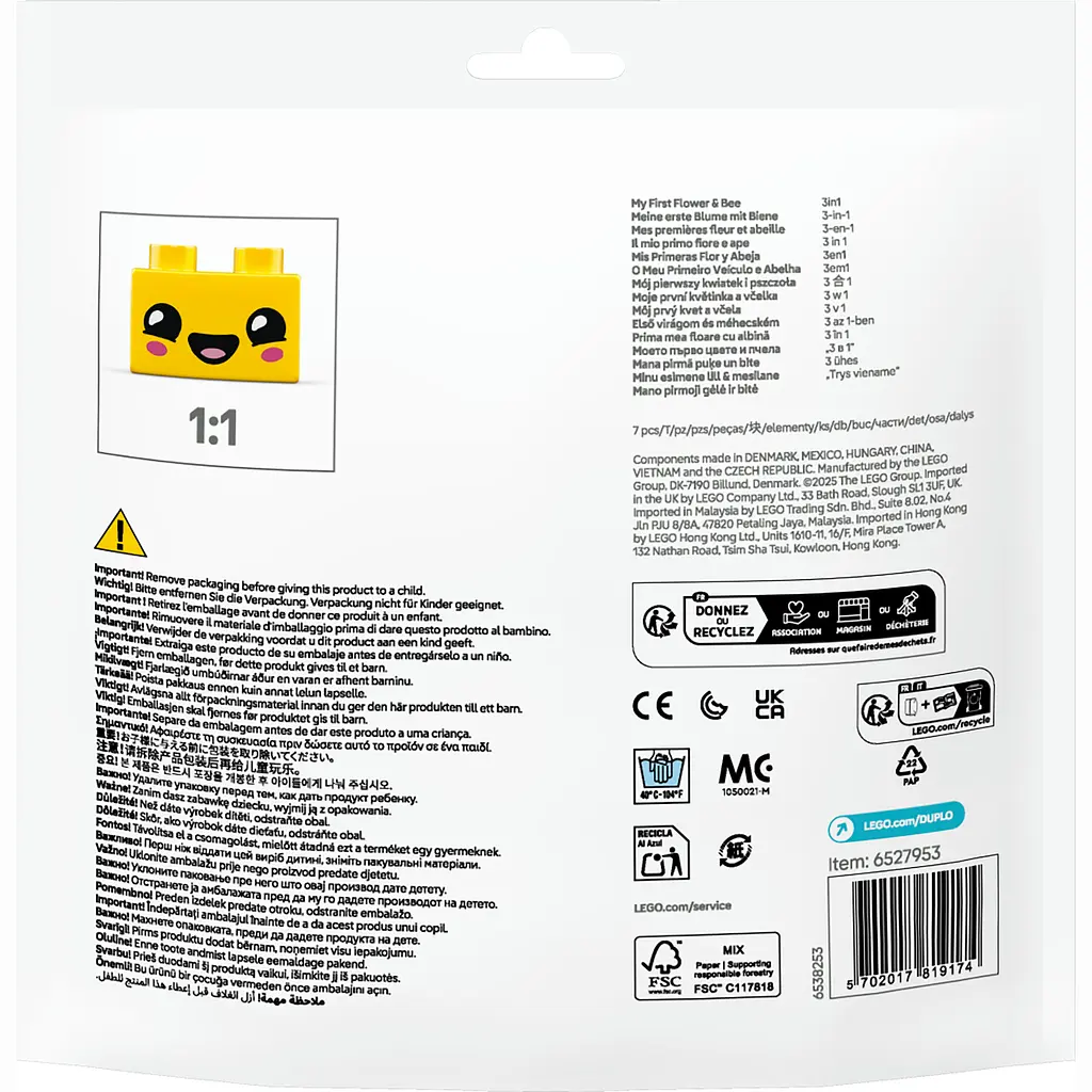 Конструктор LEGO DUPLO Мой первый цветок и пчелка - фото 8