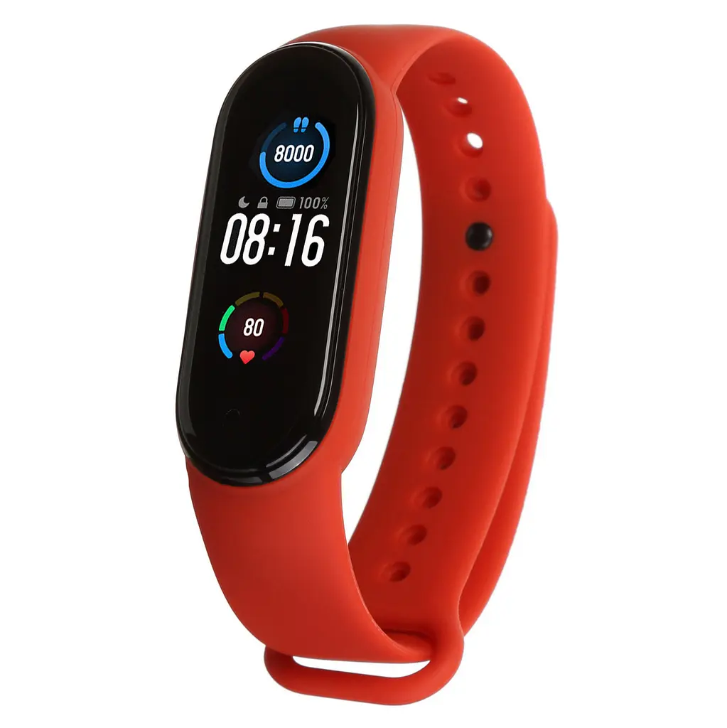 Силіконовий ремінець для фітнес браслетів Xiaomi Mi Band 5/6/7, Silicone, flame, зі зручною застібкою, на фітнес трекер та смарт годинник, ArmorStandart (ARM57004)