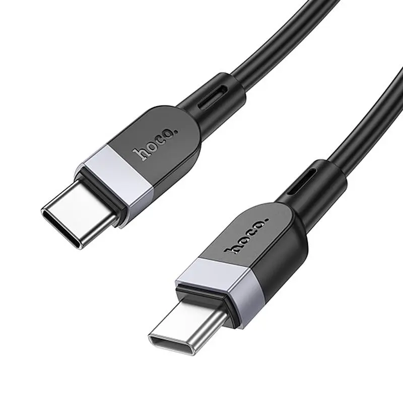 Дата кабель Hoco X109 Energy silicone Type-C to Type-C 60W (2 м) Black - фото 3