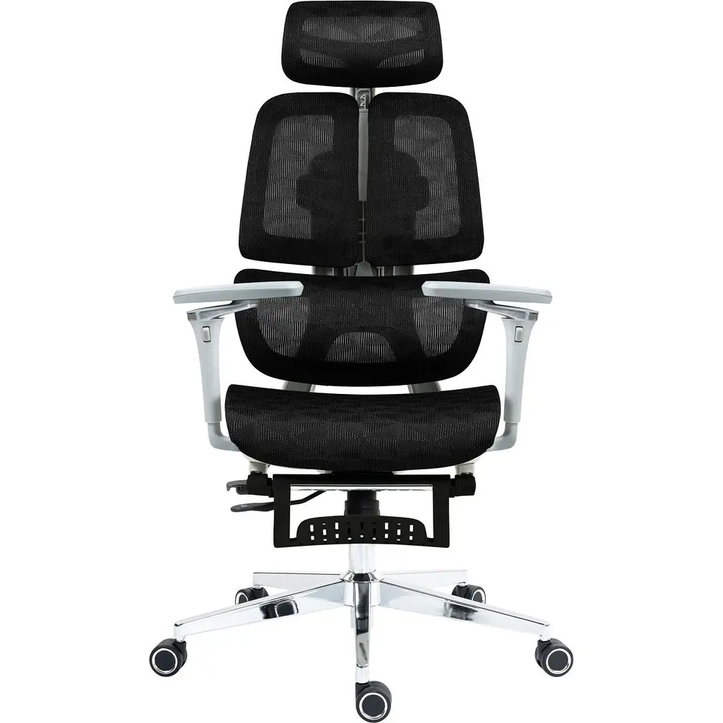 Офісне крісло GT Racer B-2450 White/Black [125571] - фото 3